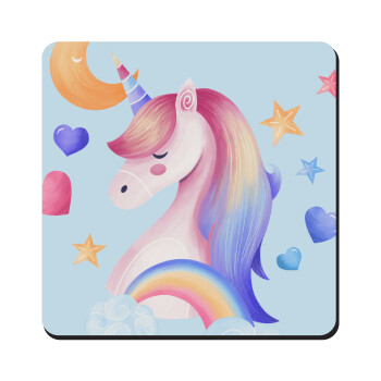 Μονόκερος, Τετράγωνο μαγνητάκι ξύλινο 9x9cm