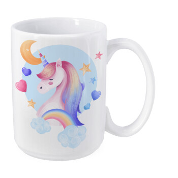 Cute unicorn, Κούπα Mega, κεραμική, 450ml