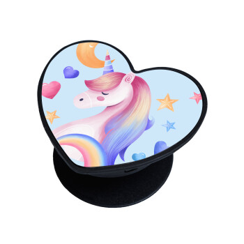 Μονόκερος, Phone Holders Stand  καρδιά Μαύρο Βάση Στήριξης Κινητού στο Χέρι