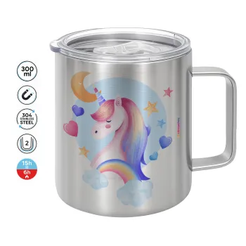 Cute unicorn, Mug Stainless steel double wall 300ml