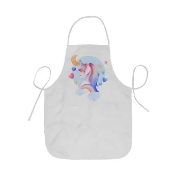 Cute unicorn, Ποδιά Σεφ ολόσωμη κοντή  Παιδική (44x62cm)