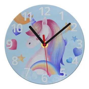 Μονόκερος, Ρολόι τοίχου γυάλινο (20cm)