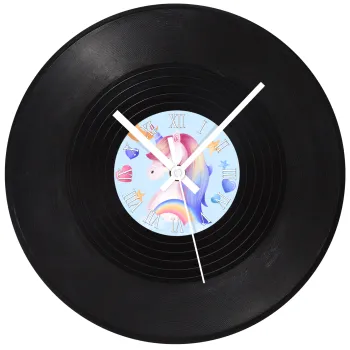 Cute unicorn, Ρολόι τοίχου Βινύλιο (30cm)