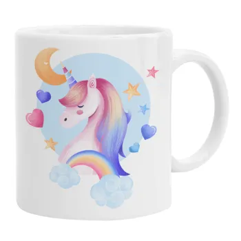 Cute unicorn, Ceramic coffee mug, 330ml