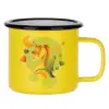 Metallic enamel MATT Yellow cup 360ml