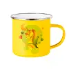 Yellow Enamel Metallic Cup 360ml