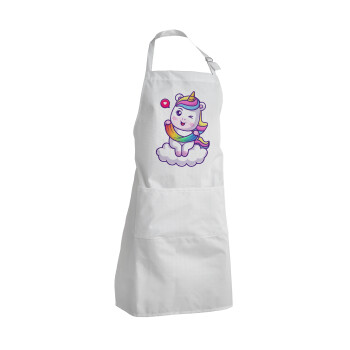 Heart unicorn, Adult Chef Apron (with sliders and 2 pockets)