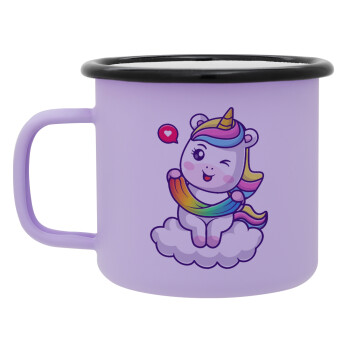 Heart unicorn, Κούπα Μεταλλική εμαγιέ ΜΑΤ Light Pastel Purple 360ml