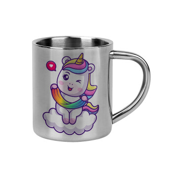 Heart unicorn, Mug Stainless steel double wall 300ml