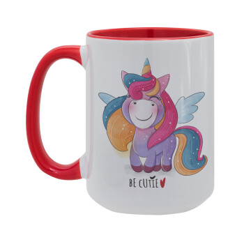 Μονόκερος, Κούπα Mega 15oz, κεραμική Κόκκινη, 450ml