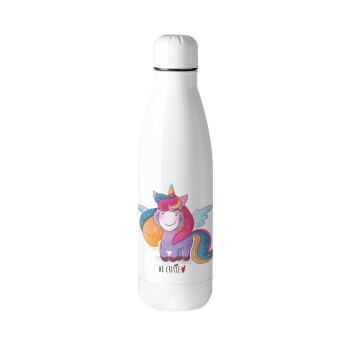 Pink unicorn, Metal mug thermos (Stainless steel), 500ml