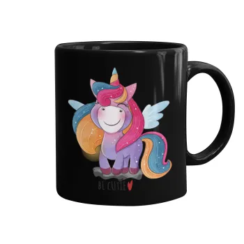 Μονόκερος, Κούπα Μαύρη, κεραμική, 330ml