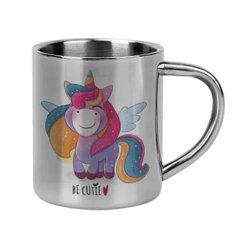Pink unicorn, Mug Stainless steel double wall 300ml