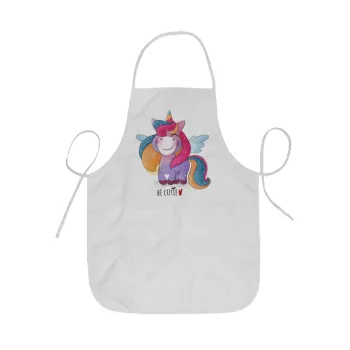 Pink unicorn, Ποδιά Σεφ ολόσωμη κοντή  Παιδική (44x62cm)