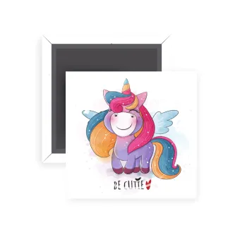 Μονόκερος, Μαγνητάκι ψυγείου τετράγωνο διάστασης 5x5cm