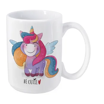 Pink unicorn, Κούπα Mega, κεραμική, 450ml