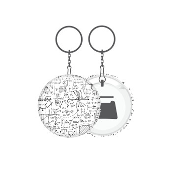 I LOVE MATHS, Μπρελόκ μεταλλικό 5cm με ανοιχτήρι
