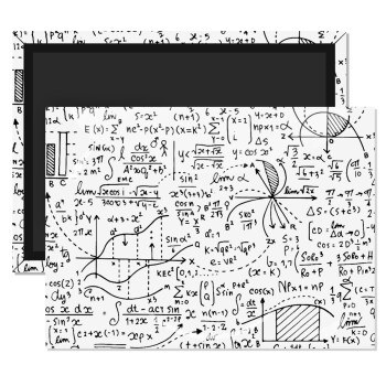 I LOVE MATHS (μαθηματικά), Ορθογώνιο μαγνητάκι ψυγείου διάστασης 9x6cm