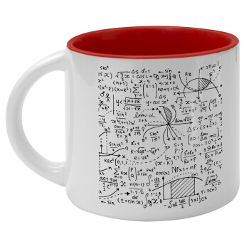 I LOVE MATHS, Κούπα κεραμική 400ml Λευκή/Κόκκινη
