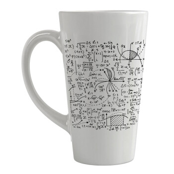 I LOVE MATHS, Κούπα κωνική Latte Μεγάλη, κεραμική, 450ml