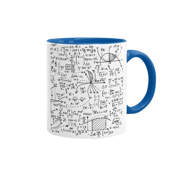 I LOVE MATHS, Mug colored blue, ceramic, 330ml
