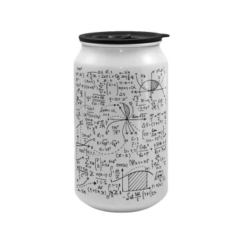 I LOVE MATHS (μαθηματικά), Κούπα ταξιδιού μεταλλική με καπάκι (tin-can) 500ml