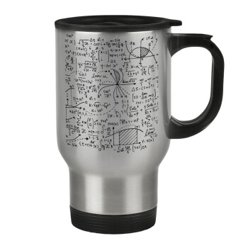 I LOVE MATHS, Stainless steel travel mug with lid, double wall 450ml