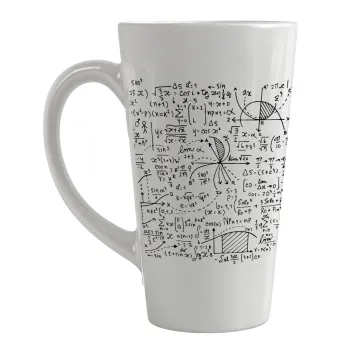 I LOVE MATHS (μαθηματικά), Κούπα κωνική Latte Μεγάλη, κεραμική, 450ml