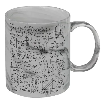 I LOVE MATHS (μαθηματικά), Κούπα κεραμική, marble style (μάρμαρο), 330ml