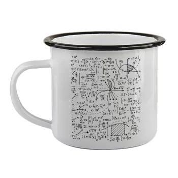 I LOVE MATHS, Κούπα εμαγιέ με μαύρο χείλος 360ml