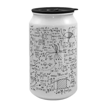 I LOVE MATHS, Κούπα ταξιδιού μεταλλική με καπάκι (tin-can) 500ml