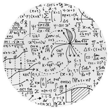 I LOVE MATHS, Mousepad Round 20cm