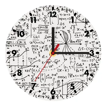 I LOVE MATHS (μαθηματικά), Ρολόι τοίχου ξύλινο (20cm)