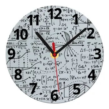 I LOVE MATHS (μαθηματικά), Ρολόι τοίχου γυάλινο (20cm)