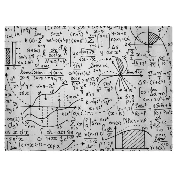 I LOVE MATHS, Επιφάνεια κοπής γυάλινη (38x28cm)
