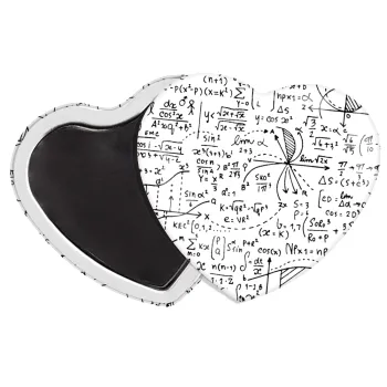 I LOVE MATHS (μαθηματικά), Μαγνητάκι καρδιά (57x52mm)
