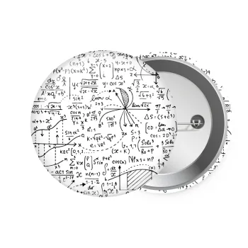 I LOVE MATHS (μαθηματικά), Κονκάρδα παραμάνα 7.5cm