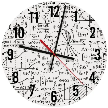 I LOVE MATHS (μαθηματικά), Ρολόι τοίχου ξύλινο (30cm)