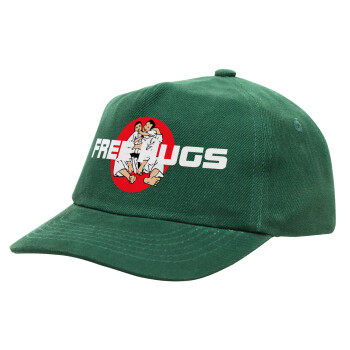 JUDO free hugs, Καπέλο παιδικό Baseball, 100% Βαμβακερό, Low profile, Πράσινο