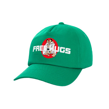 JUDO free hugs, Καπέλο παιδικό Baseball, 100% Βαμβακερό, Low profile, Πράσινο