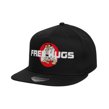 JUDO free hugs, Καπέλο παιδικό Snapback, 100% Βαμβακερό, Μαύρο