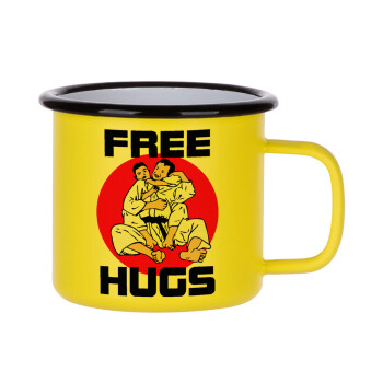 JUDO free hugs, Κούπα Μεταλλική εμαγιέ ΜΑΤ Κίτρινη 360ml