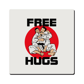 JUDO free hugs, Τετράγωνο μαγνητάκι ξύλινο 6x6cm