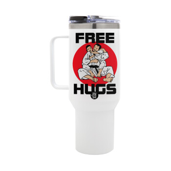 JUDO free hugs, Mega Tumbler με καπάκι, διπλού τοιχώματος (θερμό) 1,2L