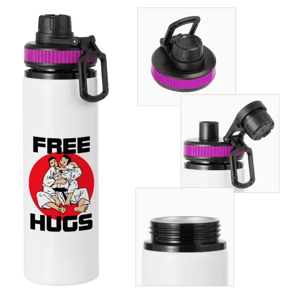 JUDO free hugs — Μεταλλικό παγούρι νερού με καπάκι ασφαλείας, αλουμινίου 850ml