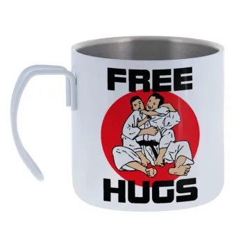 JUDO free hugs — Κούπα Ανοξείδωτη διπλού τοιχώματος 400ml