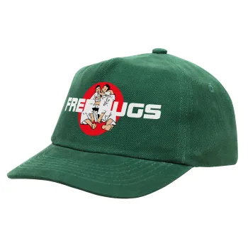 JUDO free hugs, Children's Baseball Cap, 100% Cotton Drill, GREEN (COTTON, CHILDREN'S, ONE SIZE)