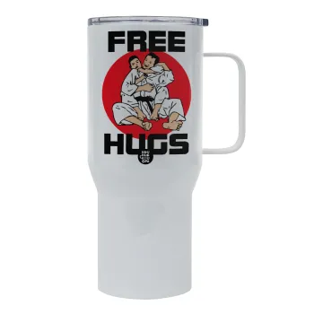 JUDO free hugs, Mega Stainless steel Tumbler with lid, double wall 750L