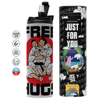 JUDO free hugs, Tumbler stainless steel GREY 600ml