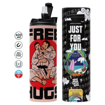JUDO free hugs, Tumbler stainless steel PINK 600ml